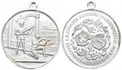 Bern. Aluminiummedaille 1900. St. Imier. Bernisch. Kantonal-Schützenfest. Richter (Schützenmedaillen) 246b. Selten / Rare bis unz