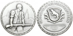 Bern. Silbermedaille 1949. Lyss. Mittelländisches Kleinkaliber-Verbandsschiessen. 11.93 g. Richter (Schützen­medaillen) Ri: 354a Originalbox FDC