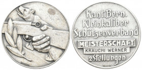 Bern um 1960 Kantonales Kleinkaliber Schützenfest Br.versilbert Ri: 390 vz