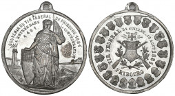 Fribourg 1881 Tir federal PB / SN Ri: 417a fast unz