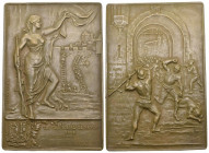 Genf / Genève. Bronzemedaille 1902. Genève. Tir de l'Escalade. 61.41 g. Richter (Schützenmedaillen) 720b in beschrifteter Originalbox . Selten / Rare....