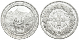 Luzern. Blei-/Zinnmedaille 1889. Luzern. Schützenfest der Centralschweiz. 24.47 g. Richter (Schützenmedaillen) 876e. Selten / Rare.