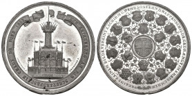 Neuenburg / Neuchâtel. Blei-/Zinnmedaille 1863. La Chaux-de-Fonds. Schützenfest. 25.8 g. Richter (Schützenmedaillen) 946d. Fast FDC
