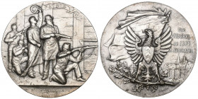 Neuenburg/Neuchâtel. Silbermedaille 1898. Neuchâtel. Tir fédéral. 38.28 g. Richter (Schützenmedaillen) 970c. Marktverfügbarkeit weniger als ca. 500 Ex...