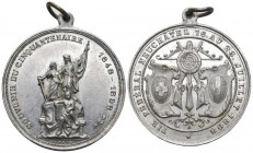 Neuenburg/Neuchâtel. Aluminiummedaille 1898. Neuchâtel. Tir fédéral. 6.57 g. Richter (Schützenmedaillen) 974a vz