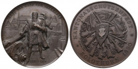 Solothurn. Kupfermedaille 1890. Solothurn. Kantonalschützenfest. 50.54 g. Richter (Schützenmedaillen) 1121b. FDC