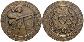 Solothurn. Bronzemedaille 1922. Solothurn. Schützengesellschaft der Stadt Solothurn. Richter (Schützenmedaillen) 1134b. Selten / Rare. FDC / Uncircula...