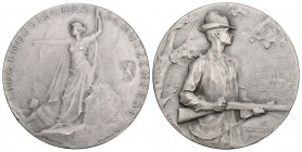 St. Gallen. Silbermedaille 1904. St. Gallen. Eidgenössisches Schützenfest. 15.37 g. Richter (Schützenmedaillen) 1175a. FDC
