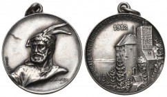 St. Gallen. Silbermedaille 1912. Rorschach. Kantonalschützenfest. Richter (Schützenmedaillen) 1187a bis unz