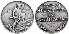 Uri O.J Meisterschaftsschiessen Bronce versilbert 50mm Ri: 1536Aa unz