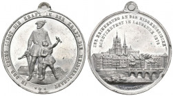 Waadt / Vaud. Blei-/Zinnmedaille 1876. Lausanne. Tir fédéral. 22.82 g. Richter (Schützenmedaillen) 1566c vz