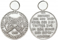 Zug 1952 9, Kantonales Schiessen Bronce versilbert 40mm Ri: 1690a unz