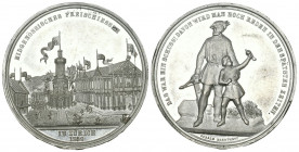 Zürich. Blei-/Zinnmedaille 1859. Zürich. Eidgenössisches Freischiessen. 25.32 g. Richter (Schützenmedaillen) 1724d vz