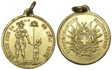 Zürich 1872 Schützenmedaille Bronce Ri: 1734b vz+