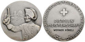 Schweiz O.J Pistolenschützenverband Medaille Silber 45mm Ri: 1989a FDC