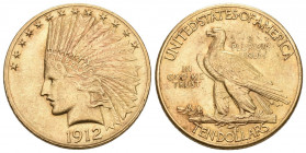 USA 10 Dollars 1912 Philadephia. Indianer. 16.73g. KM: 130 ss-vz