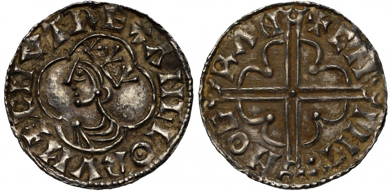 MS63 | Canute (1016-35), silver Penny, Quatrefoil type (c.1017-25), Cambridge Mi...