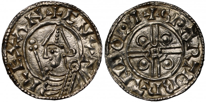 MS66 | Canute (1016-35), silver Penny, Helmet type (1024-30), Lincoln Mint, Mone...