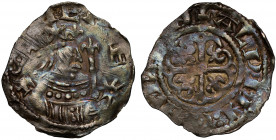Stephen (1135-54), silver Penny, obverse variant of Watford type (c.1136-c.1145), Pevensey Mint, Moneyer Alwine, crowned bust right with lis headed sc...