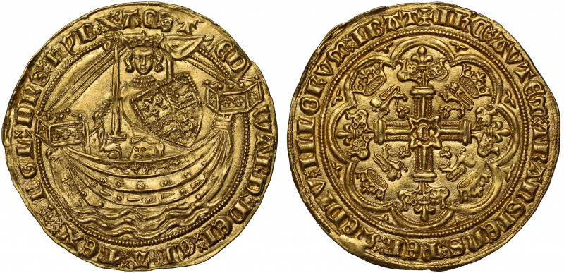 MS65 | Edward III (1327-77), gold Noble, Calais Mint, Treaty Period (1361-69), G...