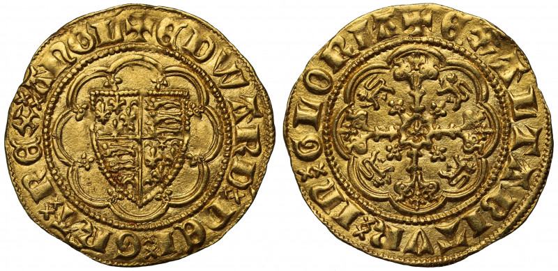MS64 | Edward III (1327-1377), gold Quarter Noble, fourth coinage, Treaty period...