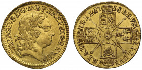 George I (1714-27), gold Half Guinea, 1718, laureate head right, Latin legend and toothed border surrounding, GEORGIVS. D.G. M.B.R. FR. ET. HIB. REX. ...