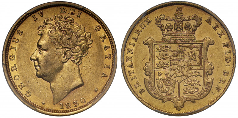 AU50 | George IV (1820-30), gold Sovereign, 1830, second bare head left, date be...