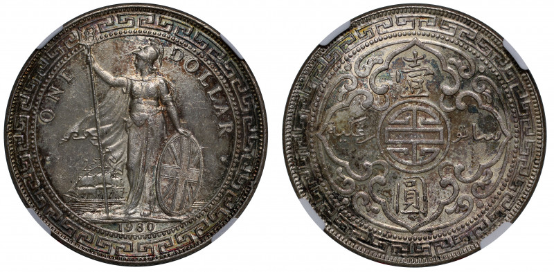 MS65 | Trade Coinage, George V (1910-36), silver Trade Dollar, 1930, Bombay Mint...