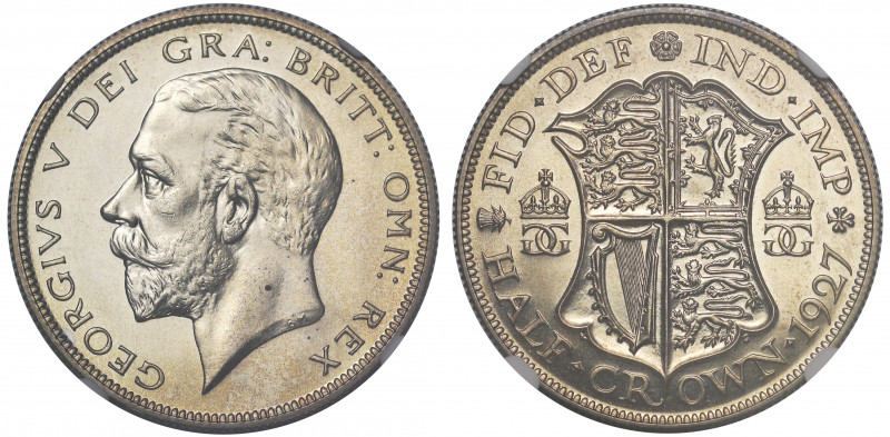 PF66 | George V (1910-36), 0.500 silver proof Halfcrown, 1927, bare head left, B...