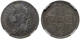 PF62 | George II (1727-60), silver proof Shilling, 1746, older laureate and draped bust left, legend and toothed border surrounding, GEORGIVS. II. DEI...