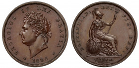 PF65 BN | George IV (1820-30), bronzed proof Penny, 1826, laureate head left, date below, legend and toothed border surrounding, GEORGIUS IV DEI GRATI...