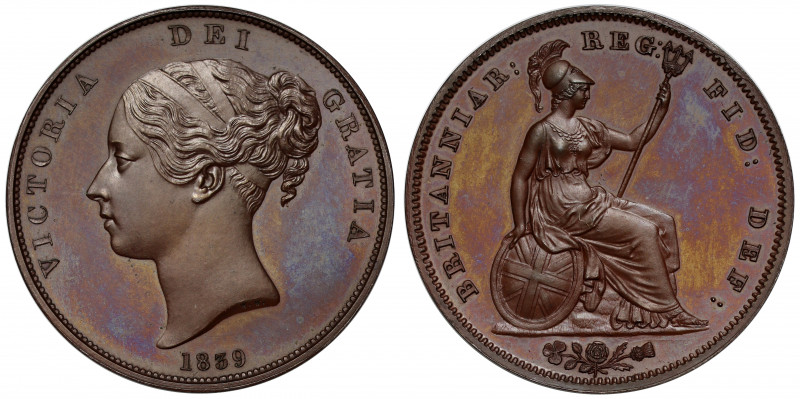 PF66 BN | Victoria (1837-1901), bronzed proof Penny, 1839, young filleted head l...
