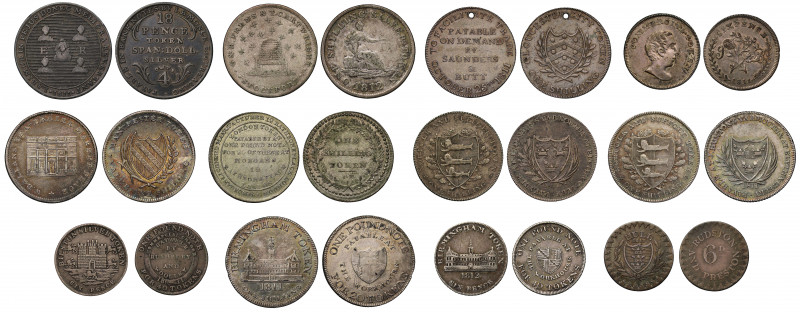 George III (1760-1820), silver Tokens (12), Berkshire, Reading, J.B. Monck, Eigh...