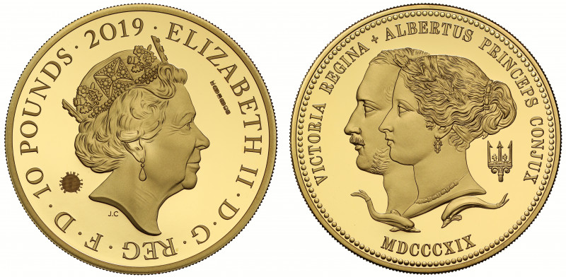 PF70 UCAM | Elizabeth II (1952 -), official Royal Mint unique trial piece, gold ...