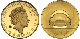 PF70 UCAM | Elizabeth II (1952 -), official Royal Mint unique trial piece, gold proof Five Ounce of Five Hundred Pounds, 2020, struck in 999.9 fine go...