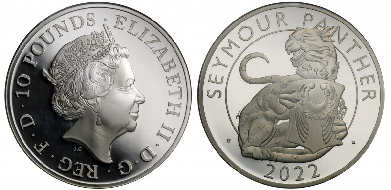 PF69 UCAM FR | Elizabeth II (1952 -), silver proof Five Ounce of Ten Pounds, 202...