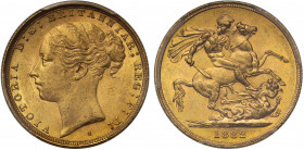 MS62 | Victoria (1837-1901), gold Sovereign, 1882 S, Sydney Mint, third young filleted head left, W.W. clear on truncation, mint letter S below, legen...