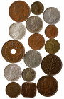 British West Africa, George V, silver Shillings (3), 1913, 1914 H, 1916 H (KM 12), good very fine to extremely fine, (3); Ceylon, Victoria, ½-Cent, 18...