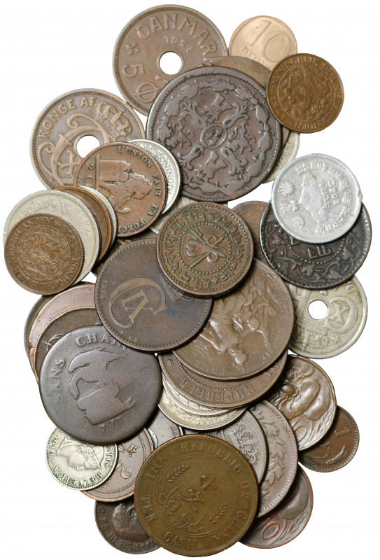 Miscellaneous World Coins, 19-20th century, mainly copper or base metal, includi...