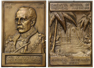 India, Calcutta School of Tropical Medicine, specimen Minto Medal, a light-bronze rectangular specimen or artist's proof medal by Allan Gairdner Wyon,...
