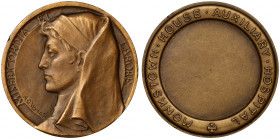 World War One, Ireland, Dublin, Monkstown House Auxiliary Hospital, undated (1914-18), specimen bronze prize medal, by Allan Gairdner Wyon, head of wa...