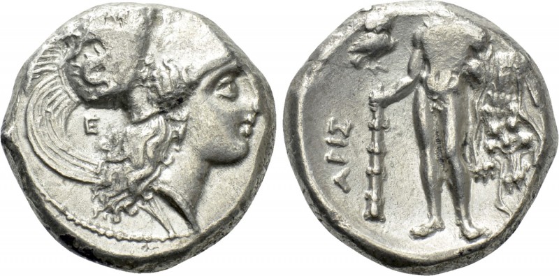LUCANIA. Herakleia. Nomos (Circa 281-278 BC). 

Obv: HPAKΛHIΩN. 
Helmeted hea...