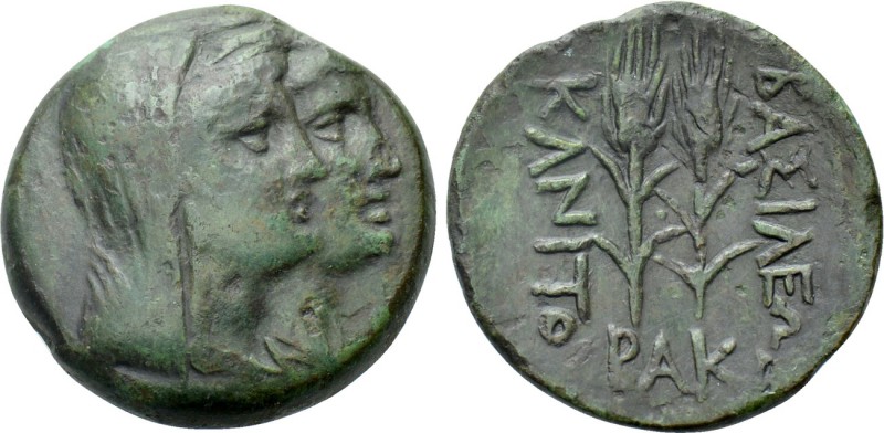 KINGS OF SKYTHIA. Kanites (Circa 210-195 BC). Ae. Bak-, magistrate. 

Obv: Jug...