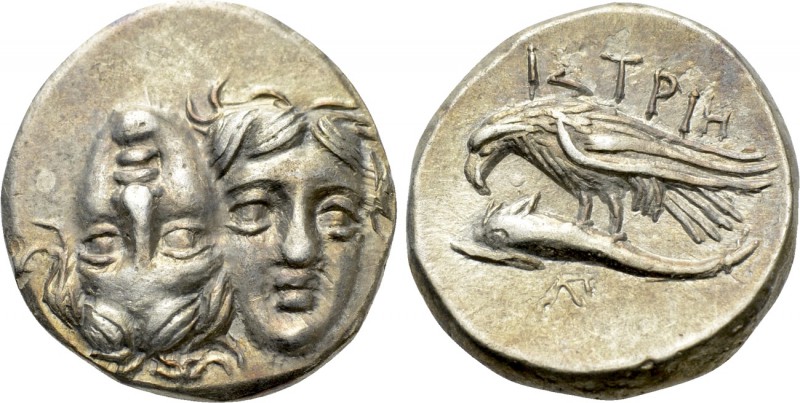 MOESIA. Istros. Drachm (Circa 340/30-313 BC). 

Obv: Facing male heads, the le...