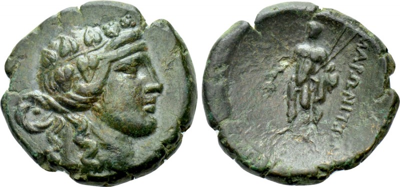 THRACE. Maroneia. Ae (Circa 168/7-48/5 BC). 

Obv: Head of Dionysos right, wea...