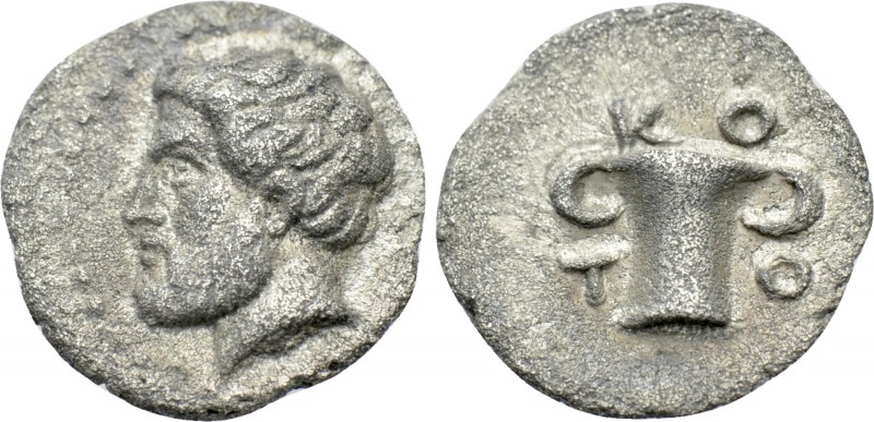 KINGS OF THRACE (Odrysian). Kotys I (Circa 383-359 BC). Trihemiobol. Kypsela. 
...