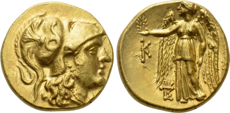 KINGS OF MACEDON. Alexander III 'the Great' (336-323 BC). GOLD Stater. Kallatis....