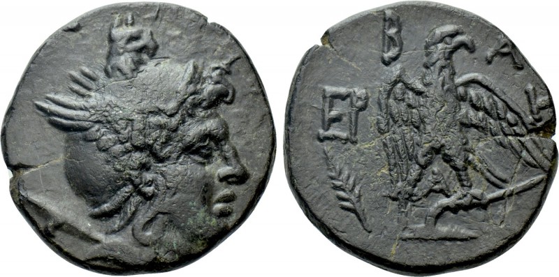 KINGS OF MACEDON. Perseus (179-168 BC). Pella or Amphipolis. 

Obv: Helmeted h...