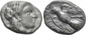 AEOLIS. Larissa Phrikonis? Obol (4th century BC).