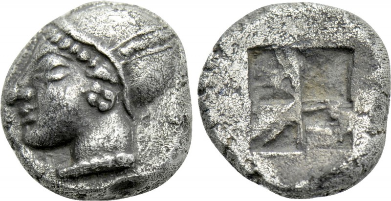 IONIA. Phokaia. 1/12 Stater or Diobol (Circa 521-478 BC). 

Obv: Archaic femal...